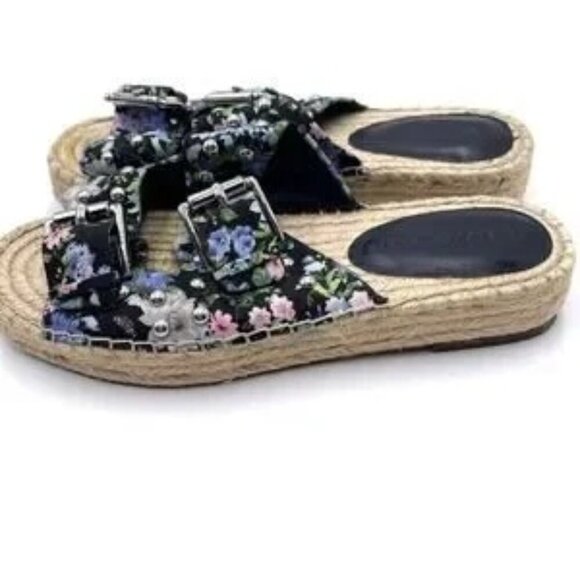 Rebecca Minkoff Jodi Espadrille Sandals Size 7 Floral Bohemian Summer Slides - Picture 2 of 8